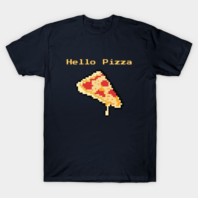 hello pizza pixel art T-Shirt by Giraroad